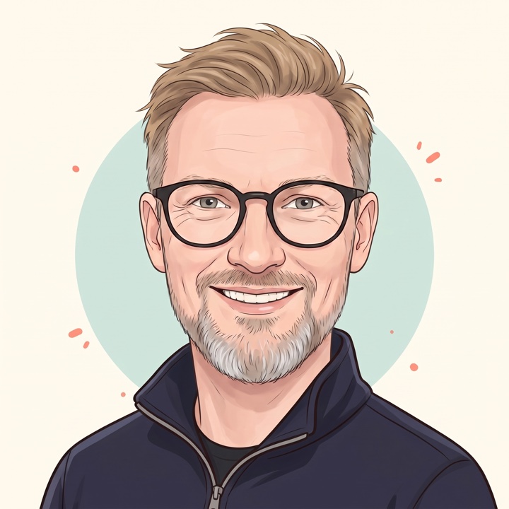 Retrato ilustrado de Andrew Longworth